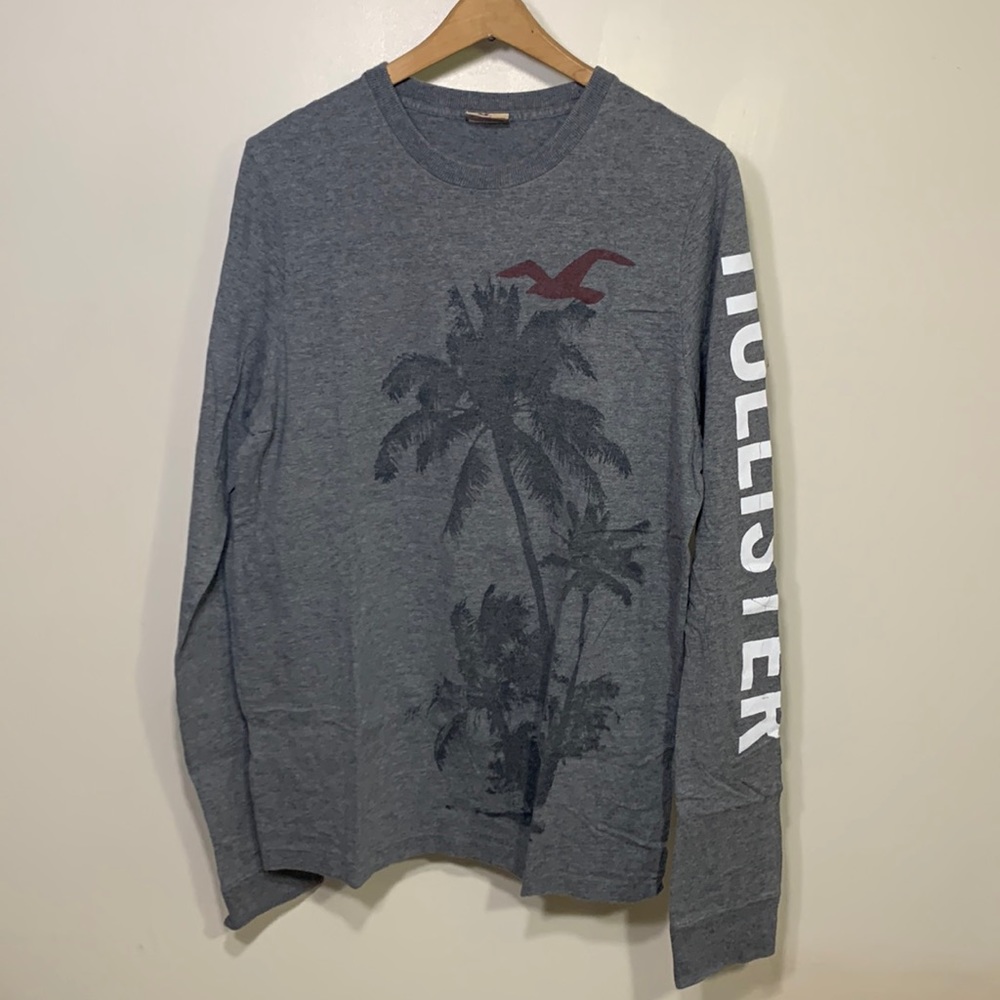 Hollister Mens Gray long sleeve T-shirt size XL